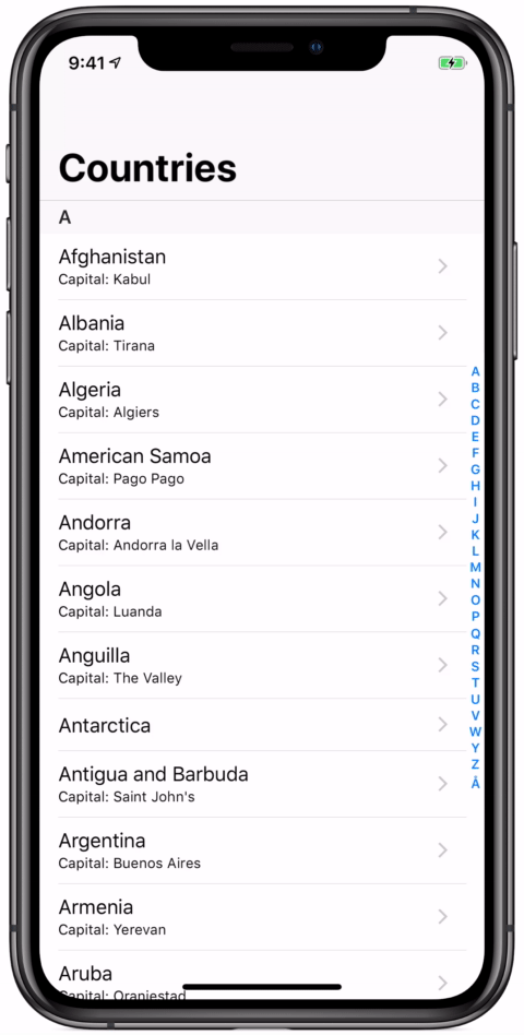 Gif of working app.